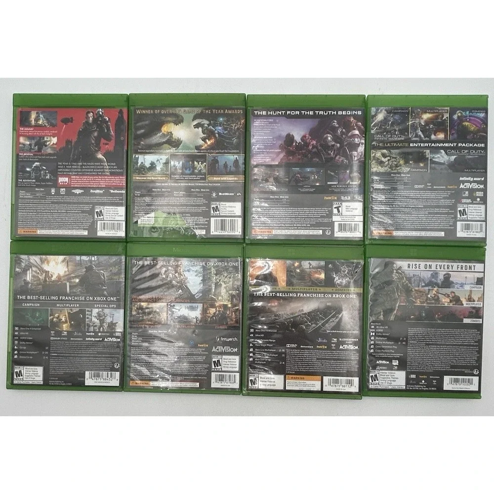 Xbox One Games Lot Of 8 Call Of Duty Halo Inquisition Wolfenstein CIB